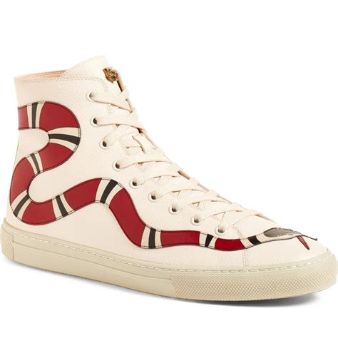 gucci snake shoe high top|gucci snake high top sneakers.